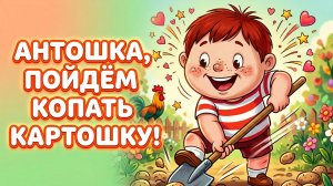 Антошка, пойдём копать картошку! Детский мультик-песенка 🌱😄