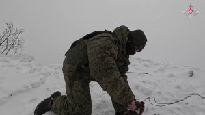 Подрыв льда военнослужащими РВСН