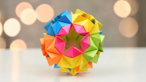 Как сделать бумажный шар кусудама