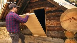 [ Quantum Tech HD ] Мужчина Строит Бревенчатый Дом с САУНОЙ в ЛЕСУ _ От Начала д