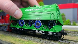 Вагон сталевоз 1:87 — обзор модели. Наши поезда спецвыпуск №5