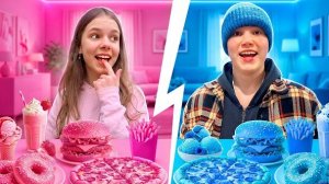 Синий vs розовый челлендж