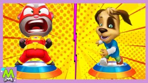 Говорящий Том против Барбоскиных.Коты vs Собаки в Гонках на Скорость.Кто Быстрее