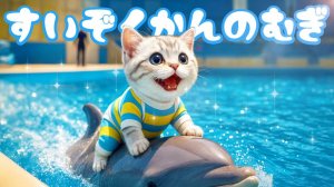 【Офисный котик Муги】Я пошёл!! Репортаж из жизни Муги, который наслаждается выходным в океанариуме 🐟