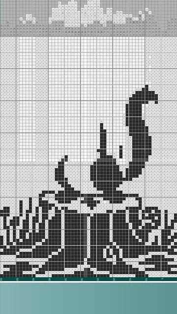 Скунс - (The Skunk) [★★★★★] 75х55 чёрно-белый японский кроссворд #pixelart