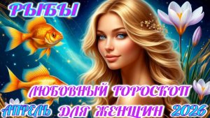 Рыбы.  Любовный гороскоп  для женщин на апрель 2026 года.