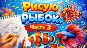 РИСУЮ РЫБОК. ЧАСТЬ 3