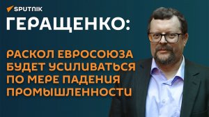 Геращенко: раскол Евросоюза будет усиливаться по мере падения промышленности