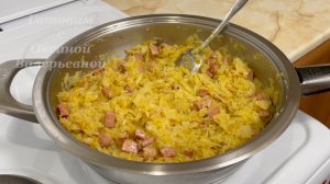 Капуста жареная с сардельками. Готовим с Оксаной Валерьевной.