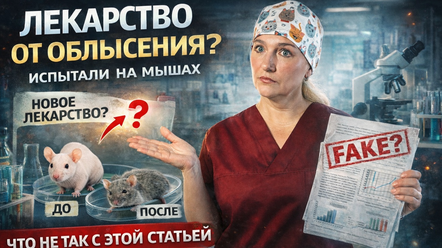 Лекарство от облысения нашли? Разбираем громкую новость про “чудо-лечение” на мышах