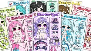 Бумажный АСМР💜Одевалки 💜Куклы💜 Играем вместе