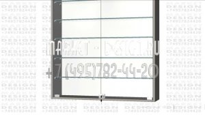 Торговая витрина на стену с пятью полками