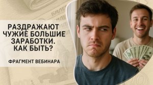 Раздражают чужие большие заработки. Как быть? Фрагмент бесплатного вебинара