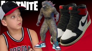 ЗАЦЕНИ КРОССЫ У МОЕЙ ГОДЗИЛЛЫ Fortnite Jordans