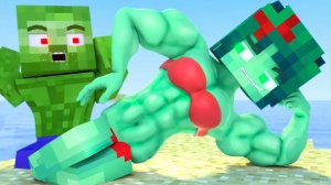 Майнкрафт "Жизнь мускулов и любви Зоммы Зомбо". Майнкрафт Мультик