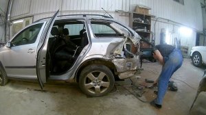 Skoda Fabia. Ремонт задней четверти