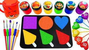 Мультики для детей и малышей. Учимся делать  своими руками  Формочки с краской и блестками.