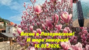 Весна в Лазаревском! Море тоже замерил! Лазаревское 16.03.2026.