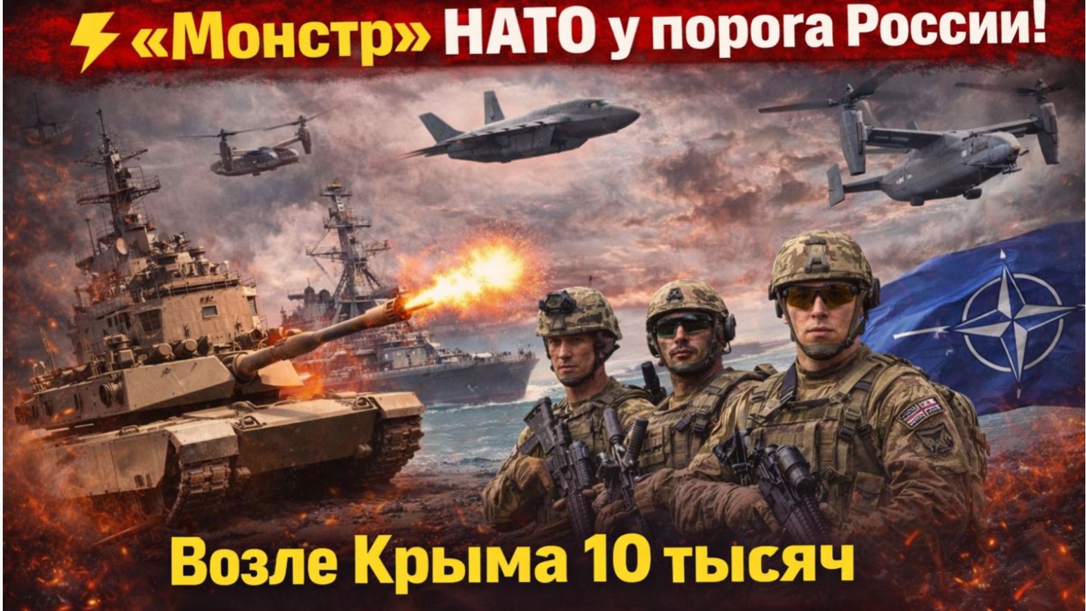 ⚡️«Монстр» НАТО у порога России! Возле Крыма 10 тысяч натовцев ждут приказа смотреть онлайн