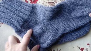 Тёплые носочки из пряжи Рассказовская ангорка. Ножки будут надёжно защищены.