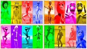 Зелёный Человек Танцует Dame Tu Cosita Music Video Megamix #45-48 в Tiles Hop - NoV