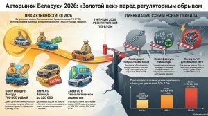 Белорусский авторынок: экспорт в Россию 2026