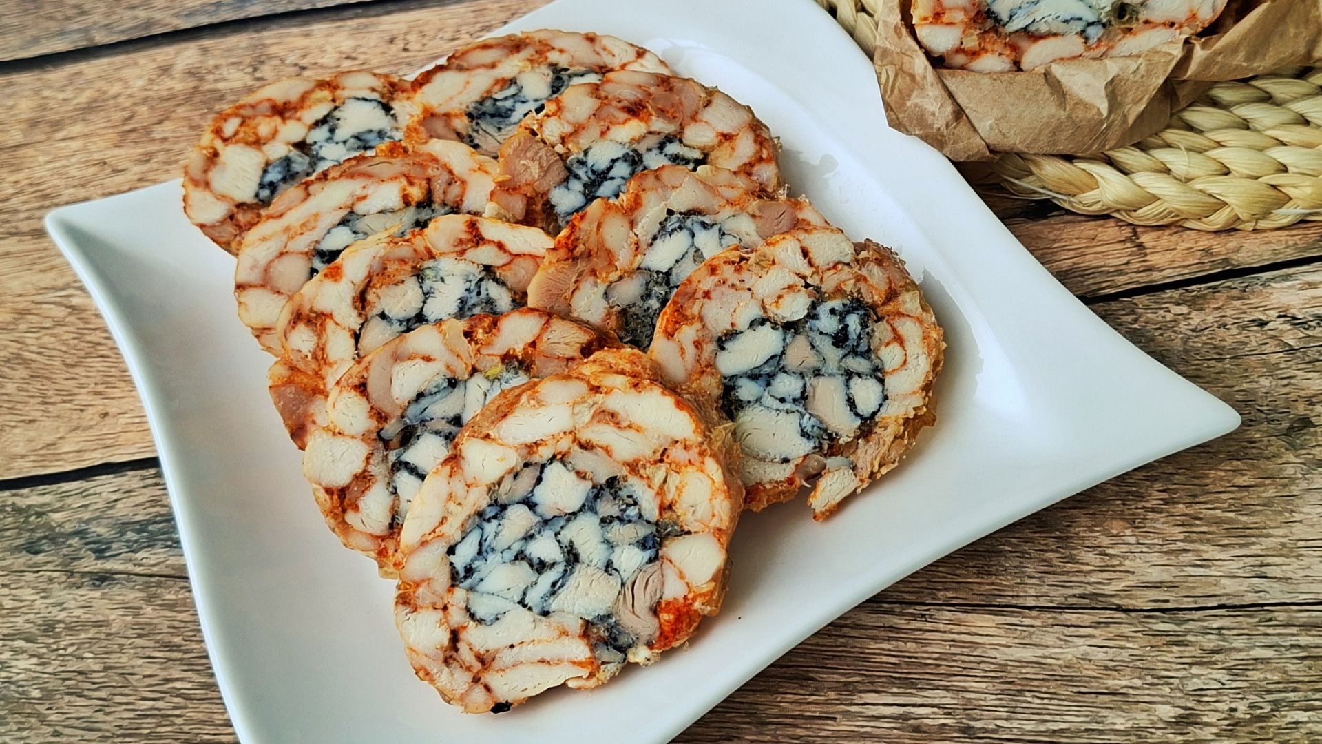 МРАМОРНЫЙ РУЛЕТ из курицы. Точный рецепт, быстро и  пошагово