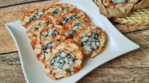 МРАМОРНЫЙ РУЛЕТ из курицы. Точный рецепт, быстро и  пошагово