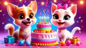 Пушистая вечеринка! День рождения и подарки 🐾🎉