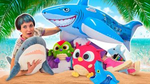 Акула станет спасателем игрушек? Хоп Хоп, давай поиграем!