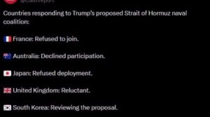 ‼️🇺🇸🇮🇷Трампа послали: Большинство стран отказали от участия в военно-морской коалиции США в Орму