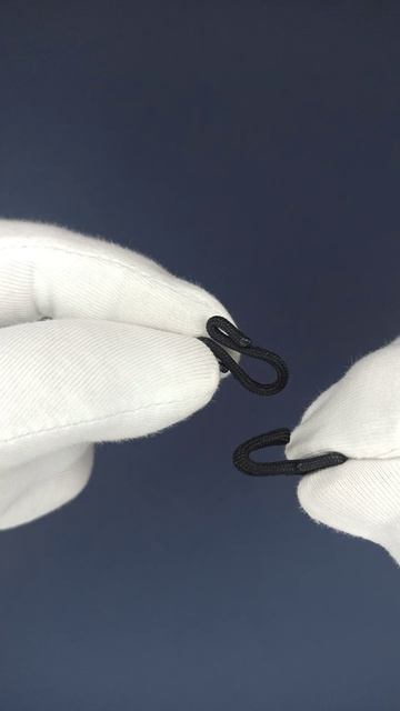 Крючки обтяжные потайные шубные большие черные, Артикул 00082