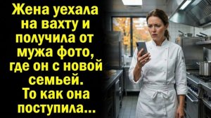 Слушать рассказы: Жена уехала на вахту и получила от мужа фото, где он с новой семьей. То как она