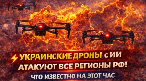 ⚡️ СРОЧНО! Украинские Дроны с ИИ Атакуют все регионы РФ! Что известно на этот час