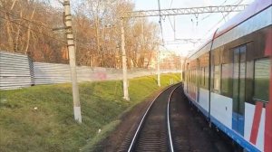 продолжение поездки с видом из кабины. машиниста  эп 2 д от Перово до Электрозаводской