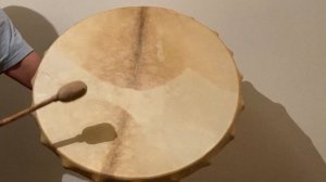 Шаманский бубен 60 см с рукояткой и резонаторами