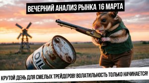 Вечерний анализ рынка 16 марта. Дерзкие полеты рынка! Только для смелых трейдеров! Индекс вырастет?