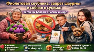 Клубника-мутант, шаурма под запретом и собаки в сумках: дайджест весеннего безумия
