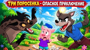 Сказка| Три поросенка - Опасное приключение |Сказки для детей |Мультфильм