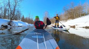 Сплав по Воре в марте