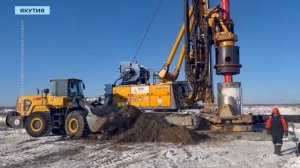 Буровые машины заработали на трёх опорах Ленского моста в Якутии