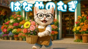 【Офисный котик Муги】 Репортаж из жизни Муги, который начал подрабатывать в цветочном магазине 🐱🌸