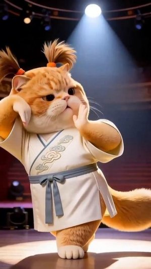 КОШЕЧКА ДЕЛАЕТ КАТА ИЗ КАРАТЭ нейросеть