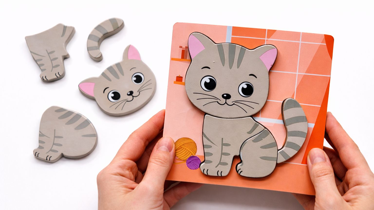 Собираем КОТИКА 🐱 | Учим части тела животных | Развивающее видео для детей