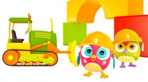 Развивающие мультики для детей. Совенок Хопхоп строит дом из кубиков