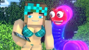 АЛЕКСА И МАРМЕЛАДНЫЙ ЧЕРВЯК - МУЛЬТИКИ МАЙНКРАФТ