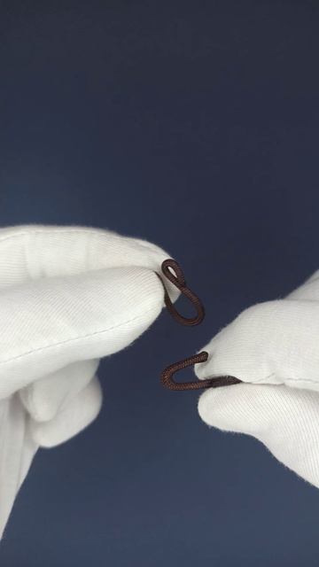 Крючки обтяжные потайные шубные большие коричневые, Артикул 04789