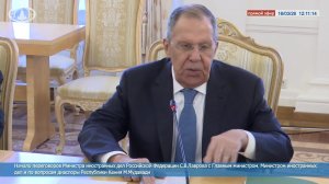 🔴 #ПрямойЭфир: Начало переговоров С.В.Лаврова с Министром иностранных дел Кении М.Мудавади