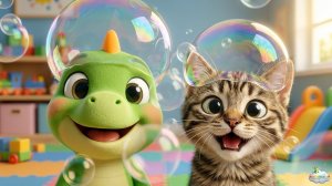 Мыльные пузыри 🎈 ПЕСЕНКА-мультик для малышей | Динозаврик Тоша