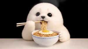 Тюлень и рамэн с яйцом нежнейшее ASMR для релакса